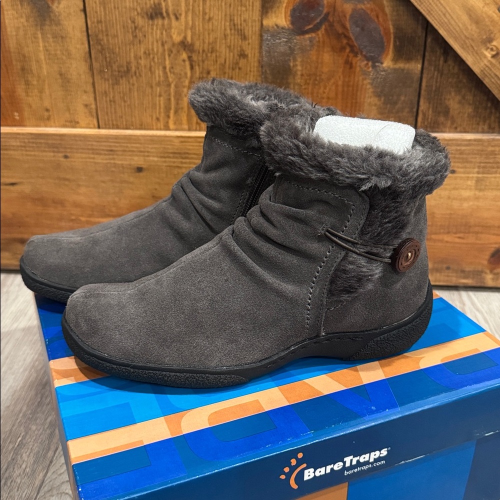 Baretraps Laurel Gray Boots - Size 7